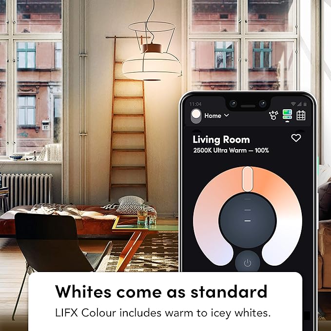 LIFX Color A19 800 lumens, Billions of Colors and Whites, Wi-Fi Smart LED Light Bulb, No bridge required, Works with Alexa, Hey Google, HomeKit and Siri.