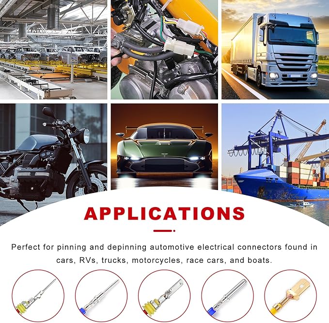 Knoweasy Deutsch Crimper Kits for Deutsch DT Connectors: Close Barrel and Open Barrel Crimper, Deutsch Removal Extraction Tool, Weather Pack Terminals - Includes 12PCS