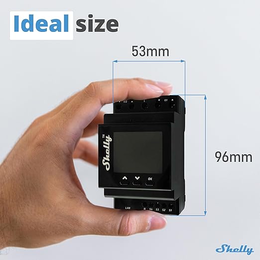 Shelly Pro Dual Cover/Shutter PM | LAN and Wi-Fi Connection, Professional DIN Rail Smart Dual Cover/Shutter Controller with 2 Covers 16 A Each | Home Automation | Precise Power Metering