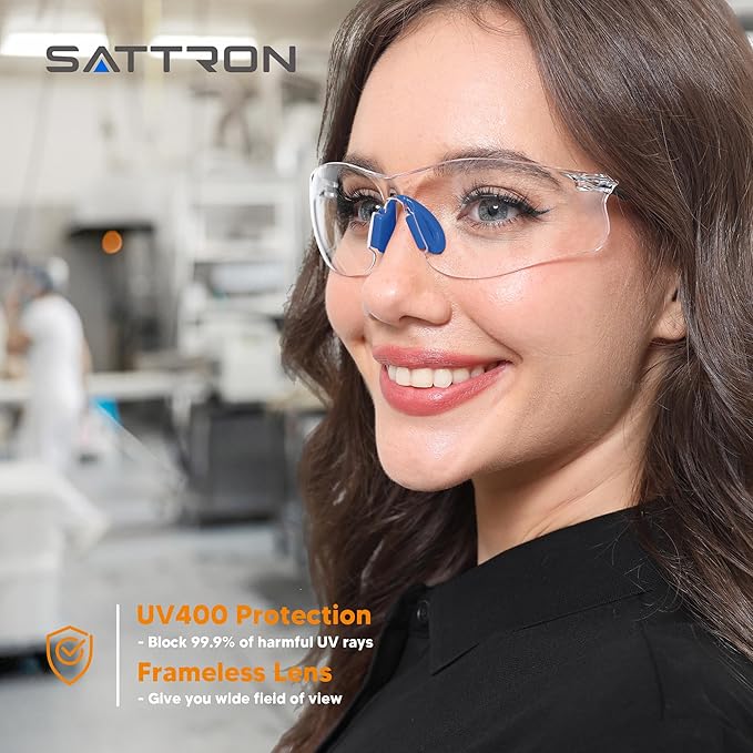 Clear Safety Glasses 24 Pack, Protective Eyewear UV Protection ANSI Z87.1, Safety Goggles Scratch & Impact Resistant, Eye Protection with Nose Pads for Men & Women Construction, Shooting, Lab Work