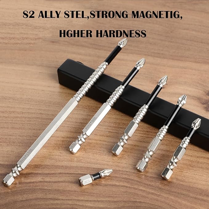 14 PCS High Magnetic Screwdriver Drill Bit Set, Strong Magnetic Durability Screwdriver Drill Bit Set, Magnetic Electric Screwdriver Set, Electric Precision Screwdriver Set (2 set)