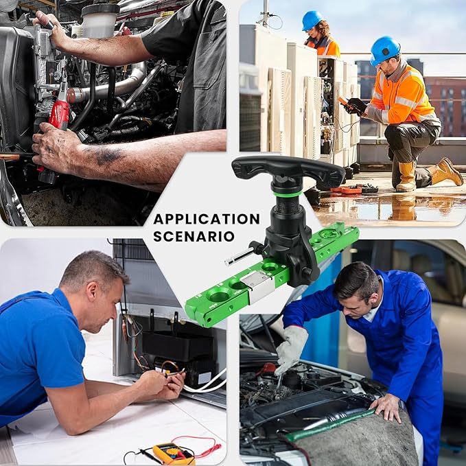 Flaring Tool Kit for 1/4'' - 3/4'' and 6-19mm Single Flare HVAC, 45° Eccentric Type Flare Tool with Clutch, Pipe Cutter, Deburring Tool for Copper/Aluminum/Stainless Steel Pipes (5 in 1 Kit)