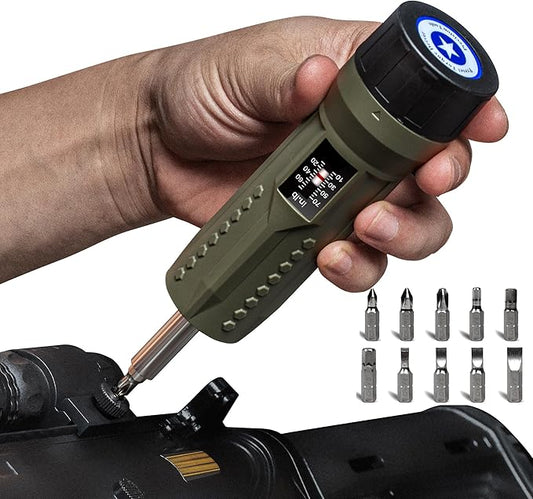 Torque Screwdriver Set 10-70 in-lb - Adjustable High Precision Torque Screwdriver & Driver Bits Kit for Car Repair, Bike Tools, Scope Mounting & DIY Projects - 11Pcs Inch Pound Torque Screwdriver