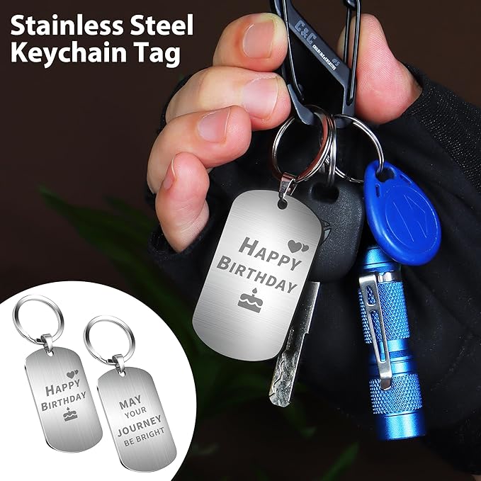 Multitools Set “HAPPY BIRTHDAY”, Gift for Birthday 14-in-1 Multi-tool Pliers, Pocket Knife & Keychain Tag, 3-Piece EDC Kit for Camping, Hiking - Premium Gift Box for Men Women