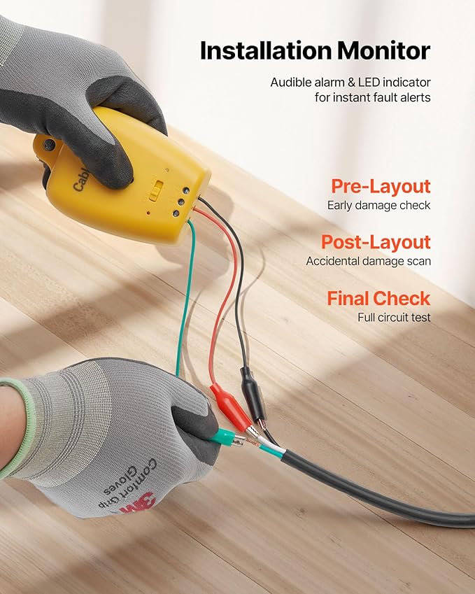 VEVOR 60 sqft Floor Heating Mat System, 120V Electric Radiant Heated Floor System, with Decoupling Membrane & Smart Control Thermostat & Alarm, Easy Installation for Tile, Stone, Vinyl
