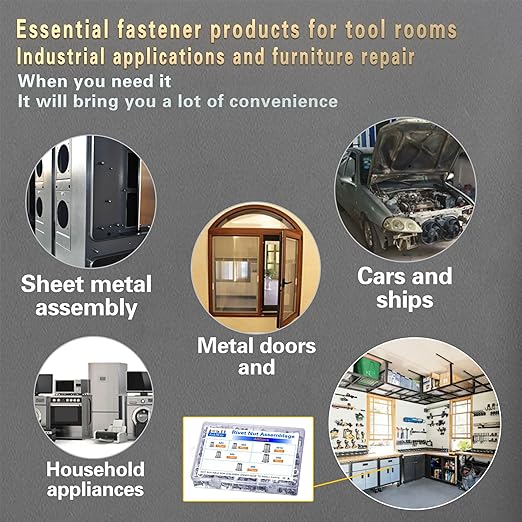 Rivet Nut Combination Kit 480PCS, Embedded Rivet Nuts, Rivet Nut Sorting Tool, M10 M8 M6 M5 M4 M3, for Automotive, Home Decoration and Industrial Applications