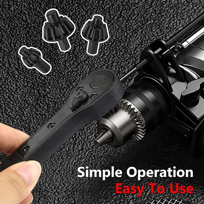 2-in-1 Ratchet Drill Chuck Key Wrench, Universal Double Head Chuck Key Replacement Tool for Drill, Compatible with Most Electric Drills and Power Tools, for Tightening Loosening Drills(1 Set)