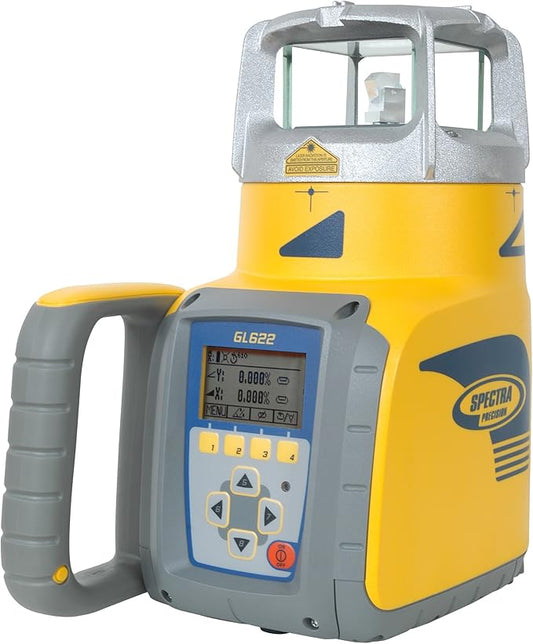 Spectra Precision GL612N Single-Slope Grade Laser with HL760 Digital Readout Receiver, C70 Rod Clamp, RC602 Remote Control, 10 Ah NiMH Batteries, Charger, and hard carrying case