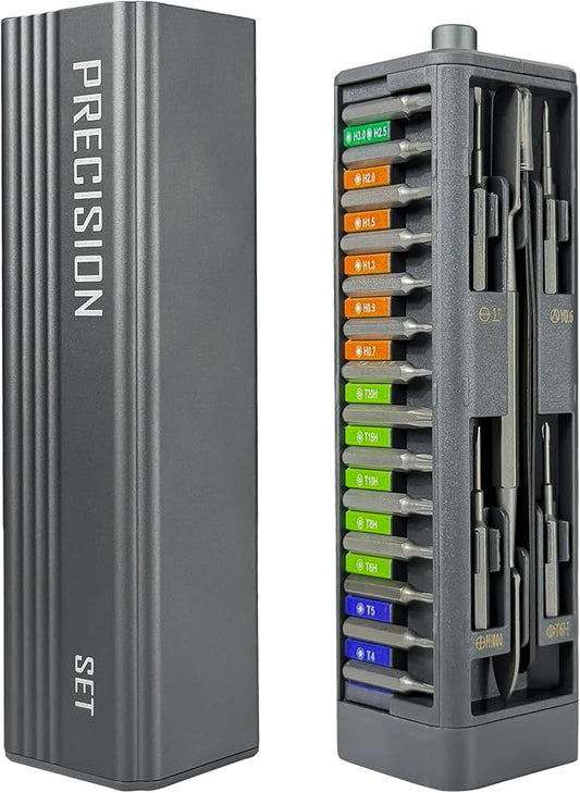 49 in 1 Electronics Precision Screwdriver Set, Professional Magnetic Repair Tool Kit with Stainless Steel Handle and 20 Bits for Computer, PC, iPhone, Laptop, Watch, Xbox, PS5, Ring Doorbell