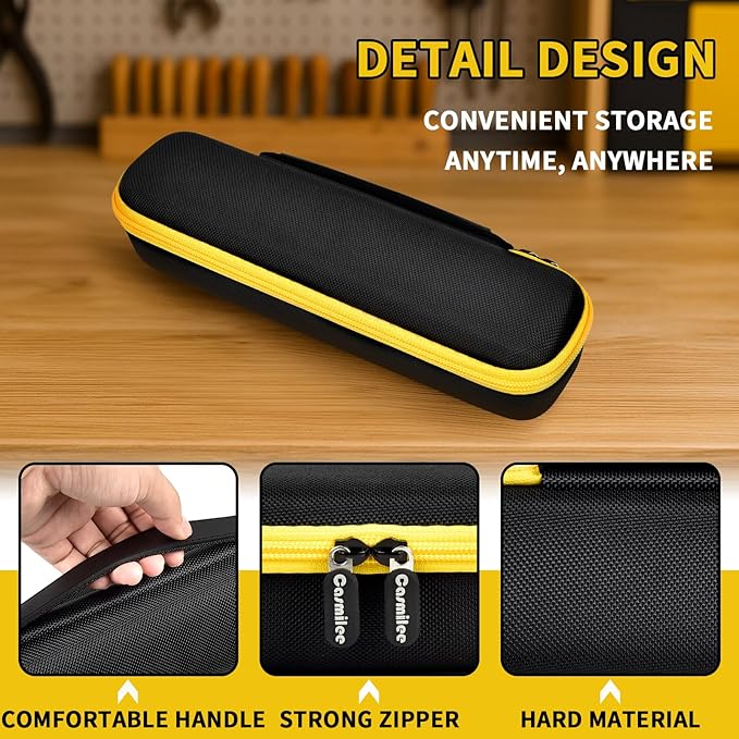 Electric Screwdriver Set Case for DEWALT Cordless Screwdriver (DWHT66719) and Screwdriving Bits, Tools Organizer for Driver Drill Bits, with Internal Pockets and Carry Handle (Box Only) (Black)