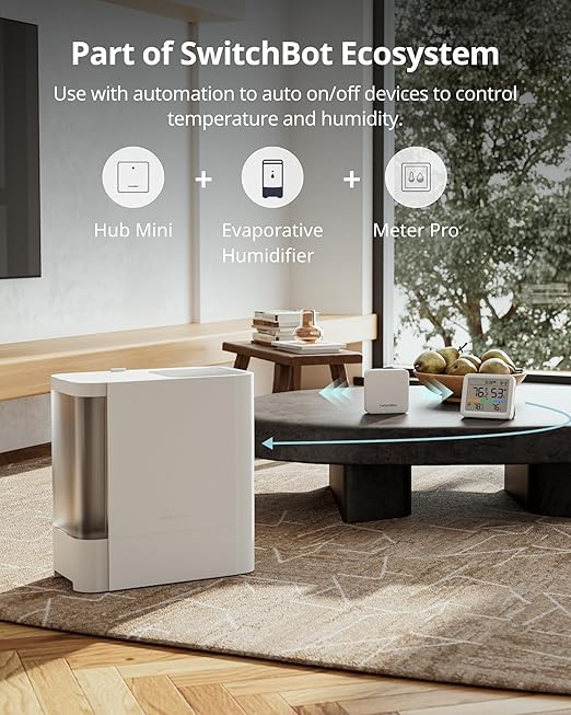 SwitchBot Meter Pro, Digital Hygrometer & Thermometer - Wireless Indoor Temperature & Humidity Monitor with Bluetooth App Control, Real-Time Alerts (1, Meter Pro+Outdoor Meter)