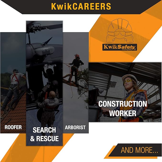 KwikSafety - Fall Protection Safety Harness - Construction & Roofing Fall Arrest Safety Harnesses - ANSI OSHA Compliant