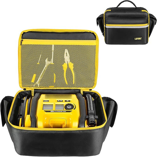 Air Compressor Bag Compatible with DEWALT DCC020IB 20V Max Tire Inflator/DCC18N-18V,Portable Cordless Tools Storage Carrying Case with Pocket for Battery Pack and Charging Kit(Bag Only)