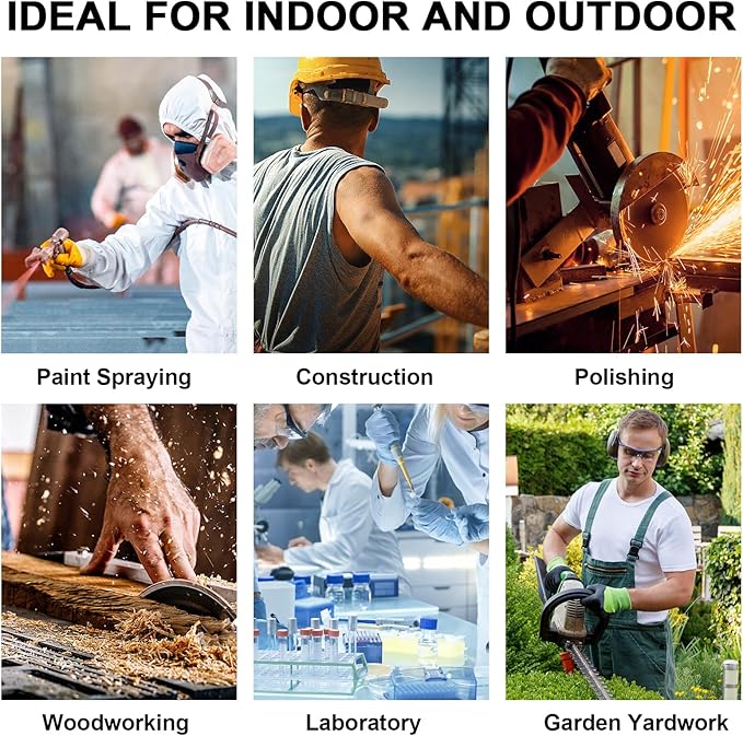 OXG 6 Pack Protective Safety Goggles Anti-Fog, Adjustable Chemical Splash Eye Protection Science Lab Goggles for Women Men