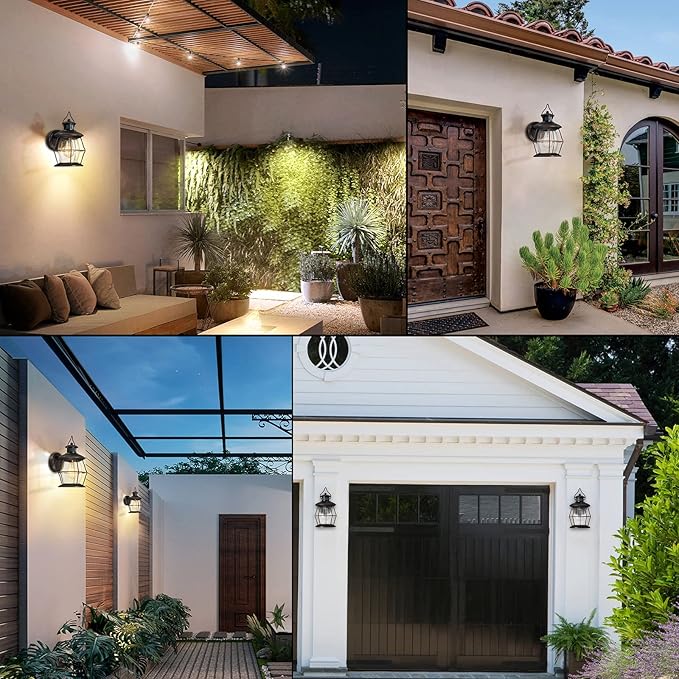 Motion Sensor Outdoor Wall Lights, Advanced Dusk to Dawn Exterior Fixtures Wall Sconce, Porch Light Wall Mount for Outside Patio,Entryway,Garage(Oil Rubbed Bronze)