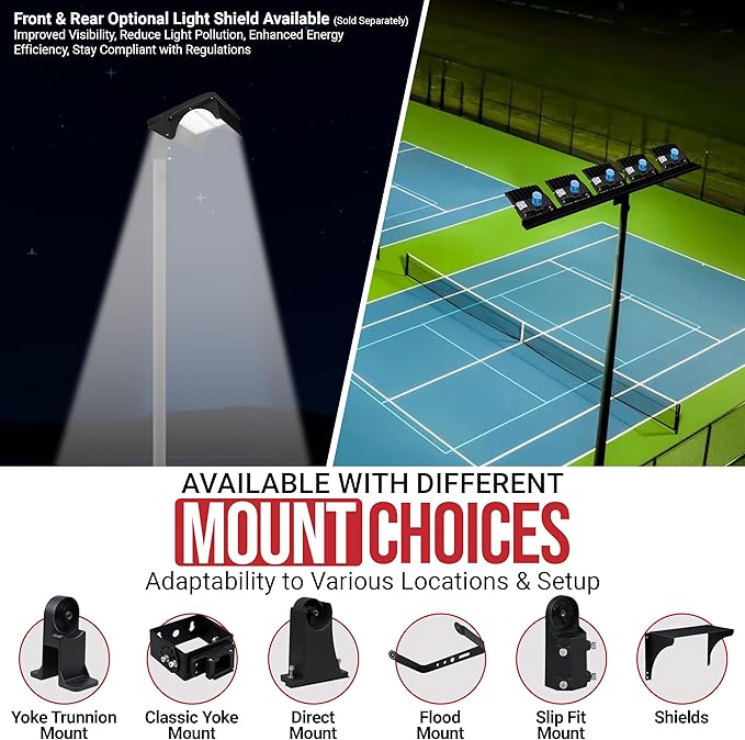 RuggedGrade 277-480V - 300W NextGen IV Series LED Flood Light - Color Selectable 30K/40K/50K - Slip Fit - Brown