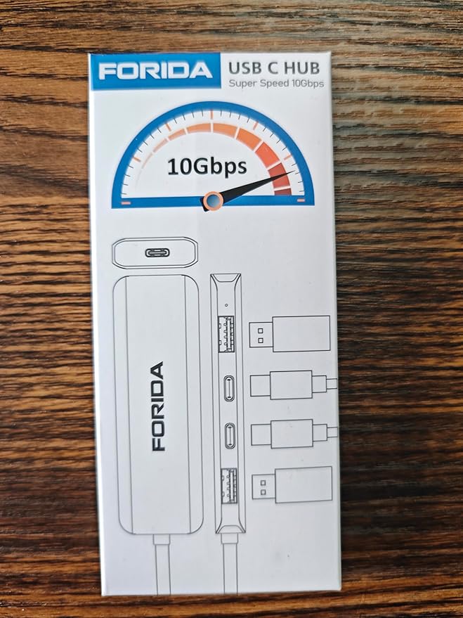 USB C Hub 10Gbps USB C Multiport Adapter for MacBook ipad Phone with 100W PD Charging, USB c Splitter 1 in 4 Out 10Gbps Data Ports Compatible with Surface, XPS, Samsung, Dell and More(Space Gray)