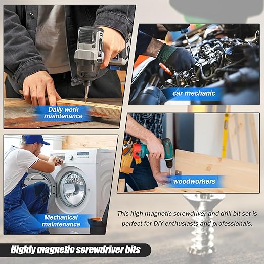 6 Pack High Magnetic Screwdriver Drill Bit Set, k5 Anti Slip bit, Electric Precision Screwdriver Set, 25 50 65 70 90 150mm
