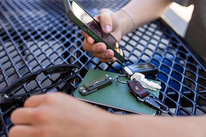 LEATHERMAN, Micra, Keychain Multi-tool with Grooming Tools, Mini Pocketknife for Everyday Carry (EDC), Hobbies & Outdoors, Built in the USA, Spruce