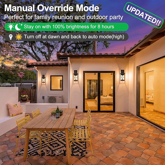 13in Motion Sensor Porch Lights, Anti-Rust 100% Aluminum Dusk to Dawn Outdoor Light Fixtures, Exterior Wall Lanterns Sconce Lighting Brown, Outside Lights for House Wall Mount for Entryway Garage