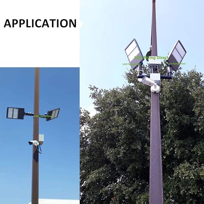 300W LED Parking Lot Lights, Surge Protector Included, 1000W MH/HPS Equiv, 5000K 42000LM 1-10V Dimmable LED Shoebox Lights for Parking Lot, Sport Court Areas DLC UL Approved