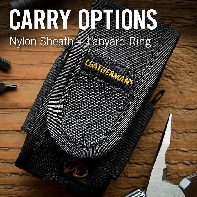 LEATHERMAN, Rebar Multitool with Premium Replaceable Wire Cutters and Saw, Stainless Steel with Nylon Sheath