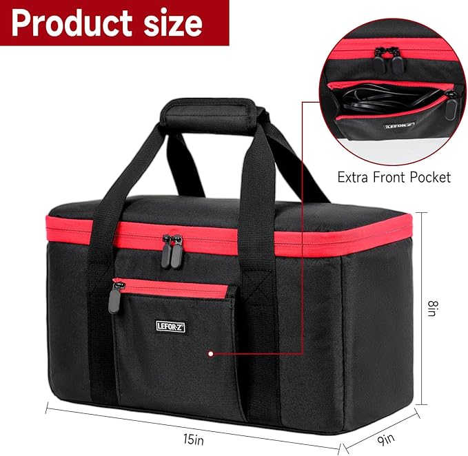 Air Compressor Bag Compatible with Milwaukee M18 Inflator 2848-20/2771-20, Air Pump Carrying Case Fits for Milwaukee Tools Accessories,Tire Inflator Holder for Battery Pack 18V 3.0-9.0 Ah (Case Only)
