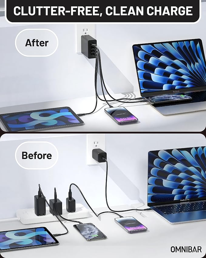 140W USB C Charger, 4-Port GaN Foldable Fast Wall Charger,100W Laptop Fast Charger Adapter for MacBook Pro 16 14 Mac Air 15 13 inch,iPad Pro,iPhone 16/Pro,Dell XPS 13,Note 20/10+,Samsung,Pixel etc