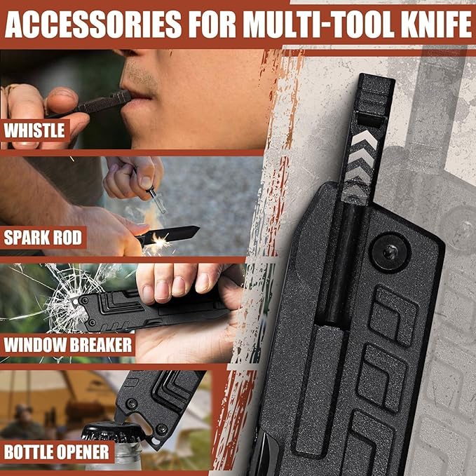 Freelander 19 in 1 Multitool Pocket Knife, Multi Tool Pocket Knife with Screwdriver, Bottle Opener, Nylon Sheath and Pocket Clip, EDC Multi-Tool Gear Gift for Men, Christmas, Birthday, and Fathers Day