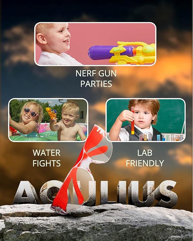 Aqulius Kids Safety Glasses & Goggles - 24 Pack, Kids Size, Assorted Colors - ANSI Z87 Rated Protective Eyewear - Science Party Supplies & Youth Safety Glasses