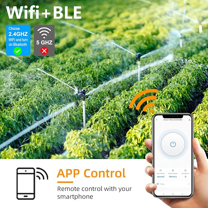 WIFI Smart Water Valve Shut Off Tool Automatic Remote Control On And Off Electric Gas Shutoff Valve Main Compatible With Alexa