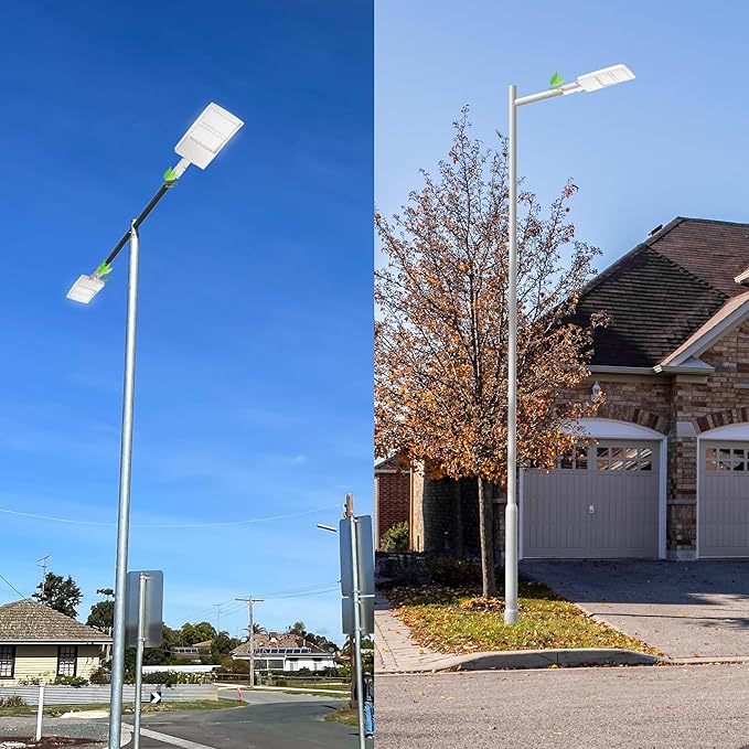 LED Flying Direct White LED Parking Lot Light, 300W Dimmable LED Shoebox Pole Area Light, Surge Protector Included 100-277VAC Slip Fitter Mount 1000WMH Equiv