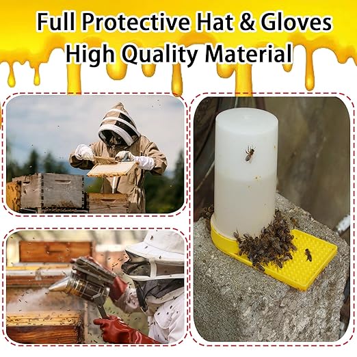 Beekeeping Supplies - 31 Pcs Beehive Starter Kit, Bee Keeping Supplies-All Beekeeping Tools and Equipment, Bee Smoker Kit for Beekeeping for Beginners and Professionals