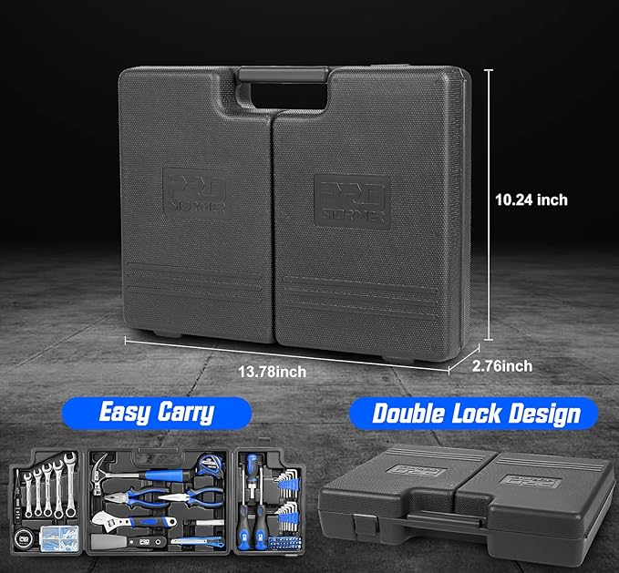 Prostormer 159-Piece Home Tool Set, General Household Tool kit with Storage Case,Household Basic Comlete Home Tool Kit for All Purpose