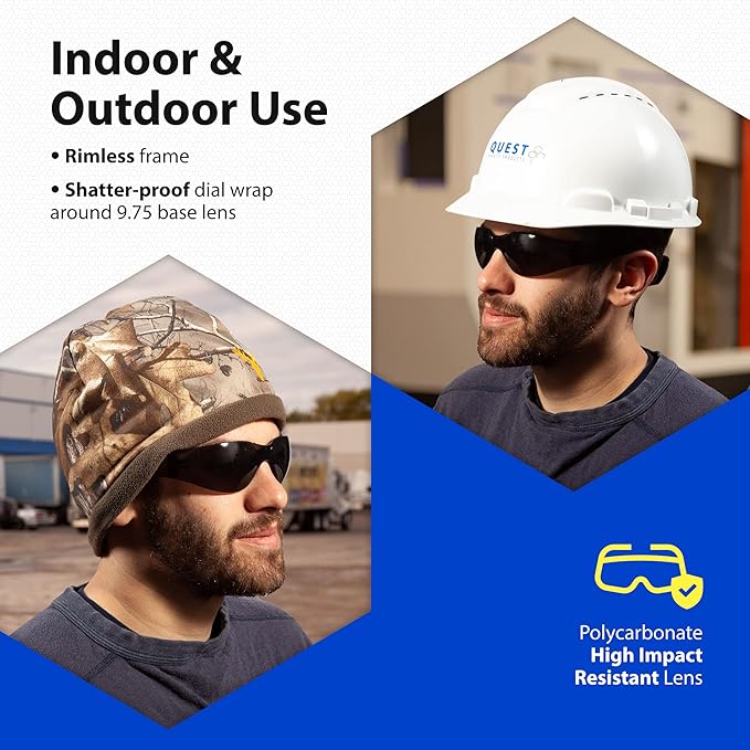 Quest Protective Apparel Safety Glasses - Impact Resistant Lens