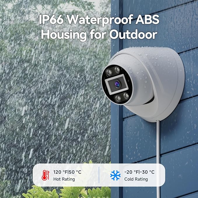 5MP Lite Security Camera System with 500G Hard Drive, 4 Channel AHD TVI DVR Recorder, 4pcs HD Indoor Outdoor Wired Surveillance CCTV Dome Cameras, Smart Motion Detection, Night Vision