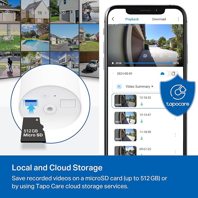 TP-Link ๐ง๐ฎ๐ฝ๐ผ Wireless Outdoor Security Camera, 1080P, Up to 180 Days of Battery Life, Free Person Detection, SD/Cloud Storage, Spotlight Color Night Vision, No Hub Needed, Works w/Alexa, Tapo C402