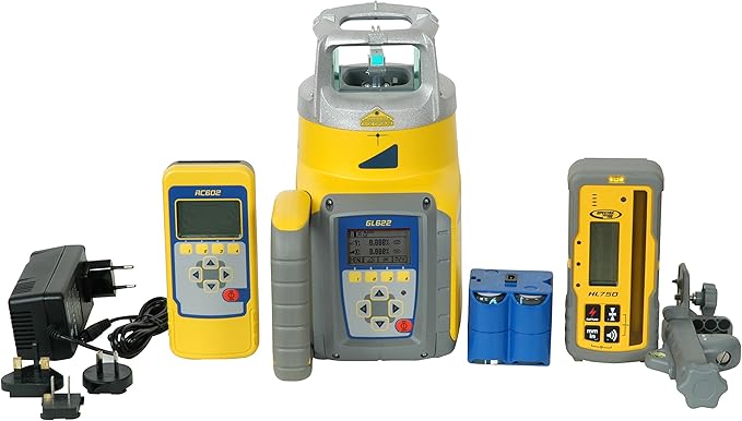 Spectra Precision GL612N Single-Slope Grade Laser with HL760 Digital Readout Receiver, C70 Rod Clamp, RC602 Remote Control, 10 Ah NiMH Batteries, Charger, and hard carrying case