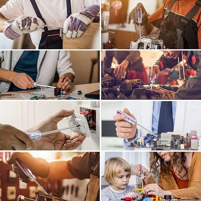 BOENFU Torx Star Screwdriver Set 13 PCS Heavy Duty T10 T20 Torx Security Screwdriver, T5 T15 T6 T8 T25 T30 T7 T27 T40 T9 T4 Star Shaped Drivers Set Fit Tamper Proof Screw, Purple