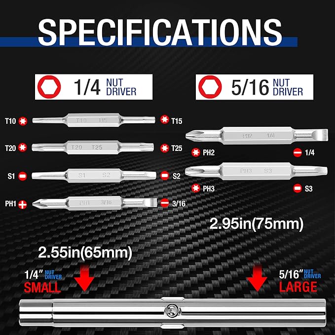 WORKPRO 15-in-1 Multi-bit Screwdriver Set Tool All in One, Portable Multi-purpose Screw-driver, Slotted/Philips/Torx/Square