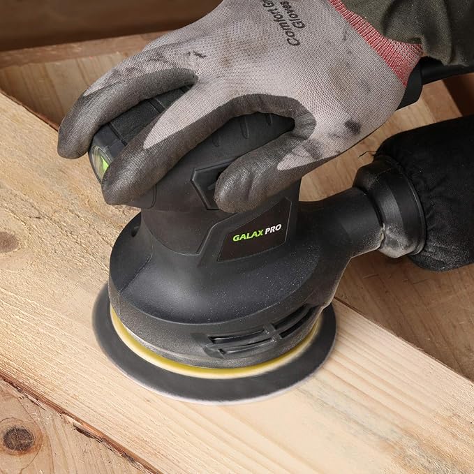 GALAX PRO 280W 13000OPM Max 6 Variable Speeds Orbital Sander with 15Pcs Sanding Discs, 5” electric Sander with Dust Collector for Sanding and Polishing