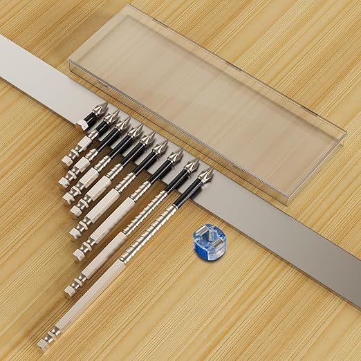 High Magnetic Screwdriver Drill Bit Set, 10Pcs K5 Impact Resistant Anti-Slip Magnetic Electric Screwdriver Set with Magnetic Ring, 25, 50, 65, 70, 75, 90, 100, 120, 150mm