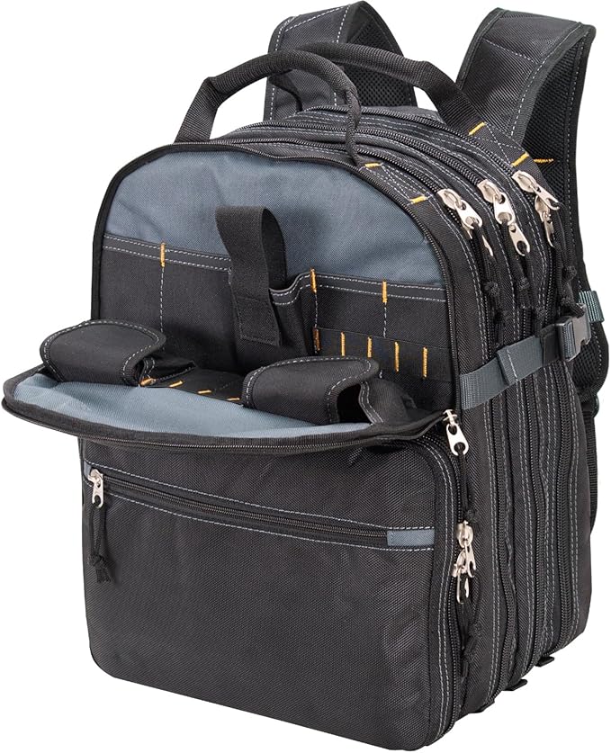 Custom Leathercraft1132 75-Pocket Tool Backpack