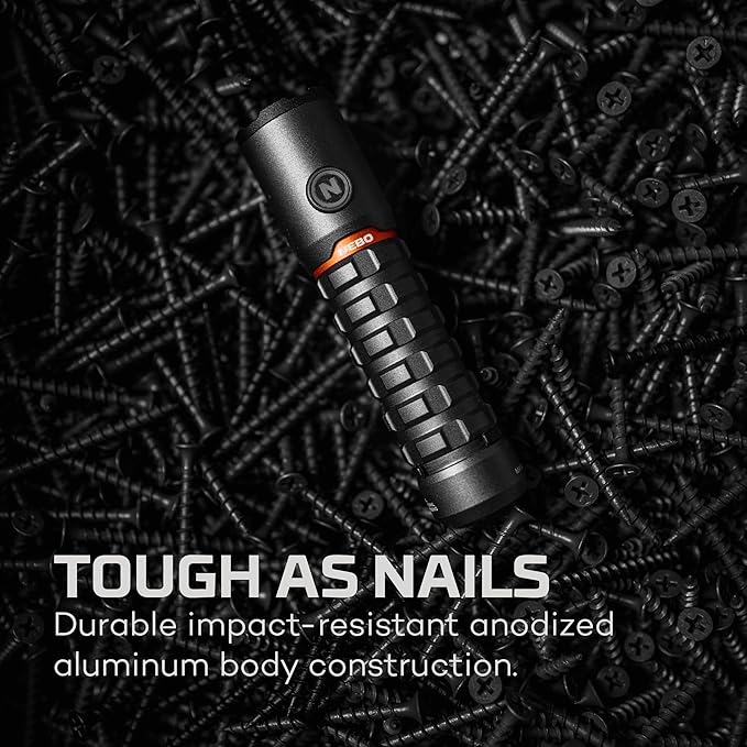 NEBO Redline Torchy 2K, 2000 Lumen Pocket, Rechargeable LED, Water & Impact Resistant Flashlight for EDC with Smart Power Control, Power Memory Recall, Removable Clip for Camping, Hunting, Hiking
