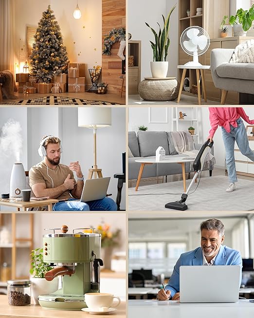 DEWENWILS Indoor Remote Control Outlet, Wireless Remote Light Switch, No Interference Remote Outlet Switch, No Wiring, 15A/1875W, 100ft RF Range, Compact Design, Programmable