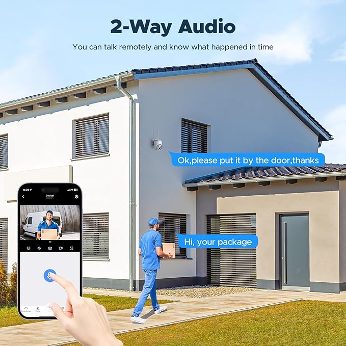 Security Cameras Wireless Outdoor, 350° Pan & 90° Tilt CCTV Camera with Auto AI Motion Detection & Spotlight Siren Alarm, WiFi Surveillance Indoor Home Camera, Color Night Vision, 2-Way Talk