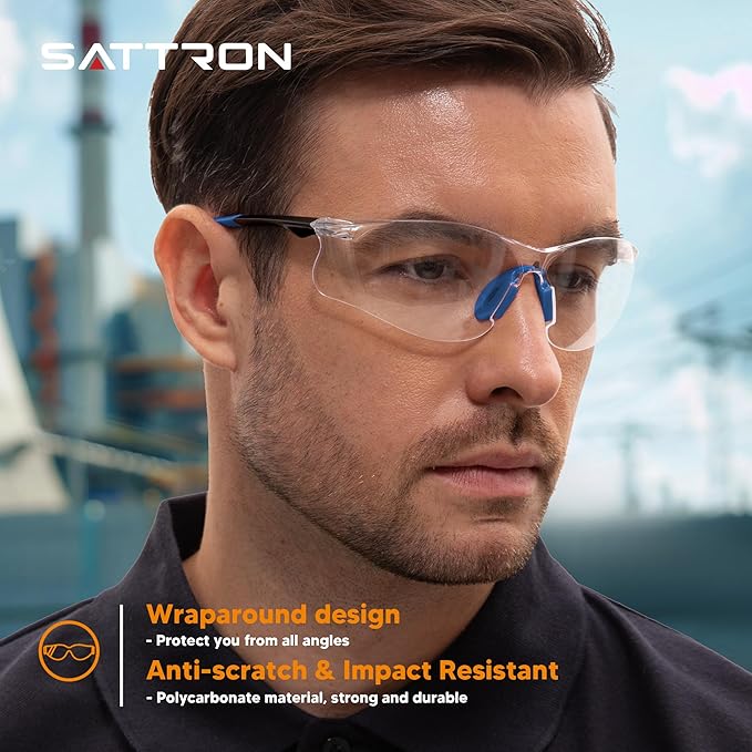 Clear Safety Glasses 24 Pack, Protective Eyewear UV Protection ANSI Z87.1, Safety Goggles Scratch & Impact Resistant, Eye Protection with Nose Pads for Men & Women Construction, Shooting, Lab Work