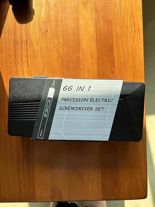 Electric Screwdriver Kits 66 in 1, Mini Screwdriver Sets, Precision Screwdriver Rechargeable with 56 Bits, Earphones Cleaner, Screwdriver Repair Tools for Camera, Laptop(Black)