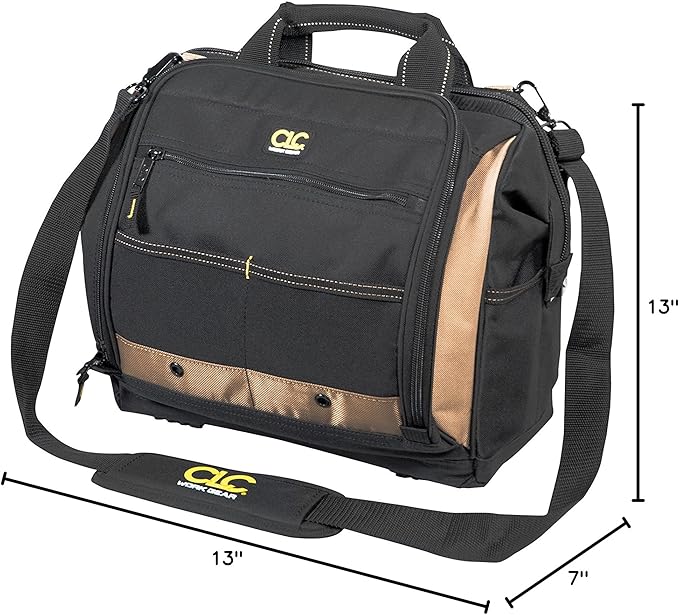 Custom Leathercraft1537 Multi-Compartment Tool Carrier, 30 Pocket, 13 In.