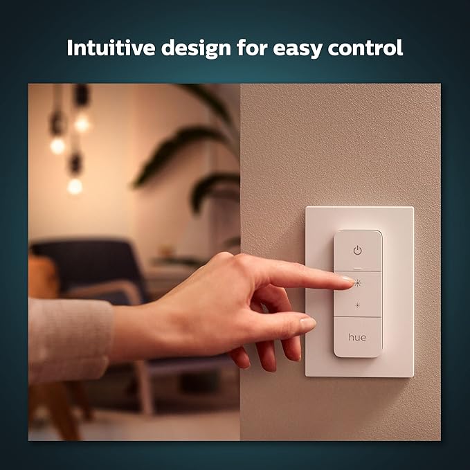 Philips Hue White and Color Ambiance BR30 1-Pack Bluetooth & Hue Smart Dimmer Switch 1 Pack White